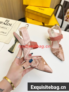 Fendi Colibri mesh high-heeled slingbacks 93291-4