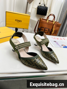 Fendi Colibri mesh high-heeled slingbacks 93615-2