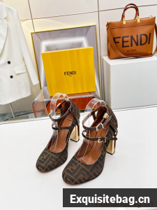 Fendi Delfina Dove gray leather high-heeled court shoes 93658-4