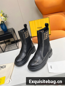 Fendi graphy leather biker boots 93705-3