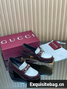 Gucci Womens heeled loafer with Horsebit 45109-2