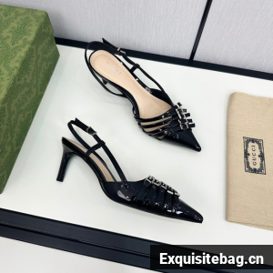 Gucci WOMENS HORSEBIT MID-HEEL SLIDE SANDAL 6CM 11292-1