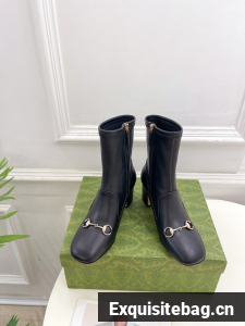 Gucci WOMENS SHORT BOOTS Lambskin heel 6.5CM 55251-4