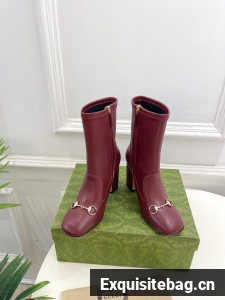 Gucci WOMENS SHORT BOOTS Lambskin heel 6.5CM 55252-1