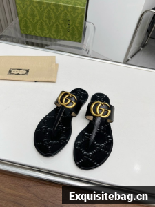 Gucci WOMENS THONG SANDAL WITH DOUBLE G 55296-3