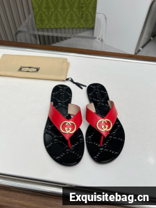 Gucci WOMENS THONG SANDAL WITH DOUBLE G 55296-9