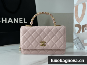 Chanel Caviar Quilted Wallet On Chain WOC Pink
